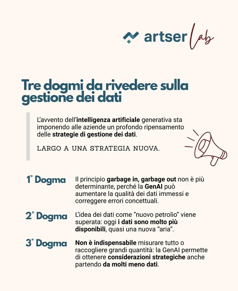 Tre dogmi da rivedere sulla gestione dei dati - di Alessandro Maserati - Artser Lab