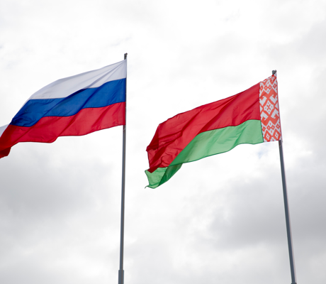 bandiera russia e bielorussia