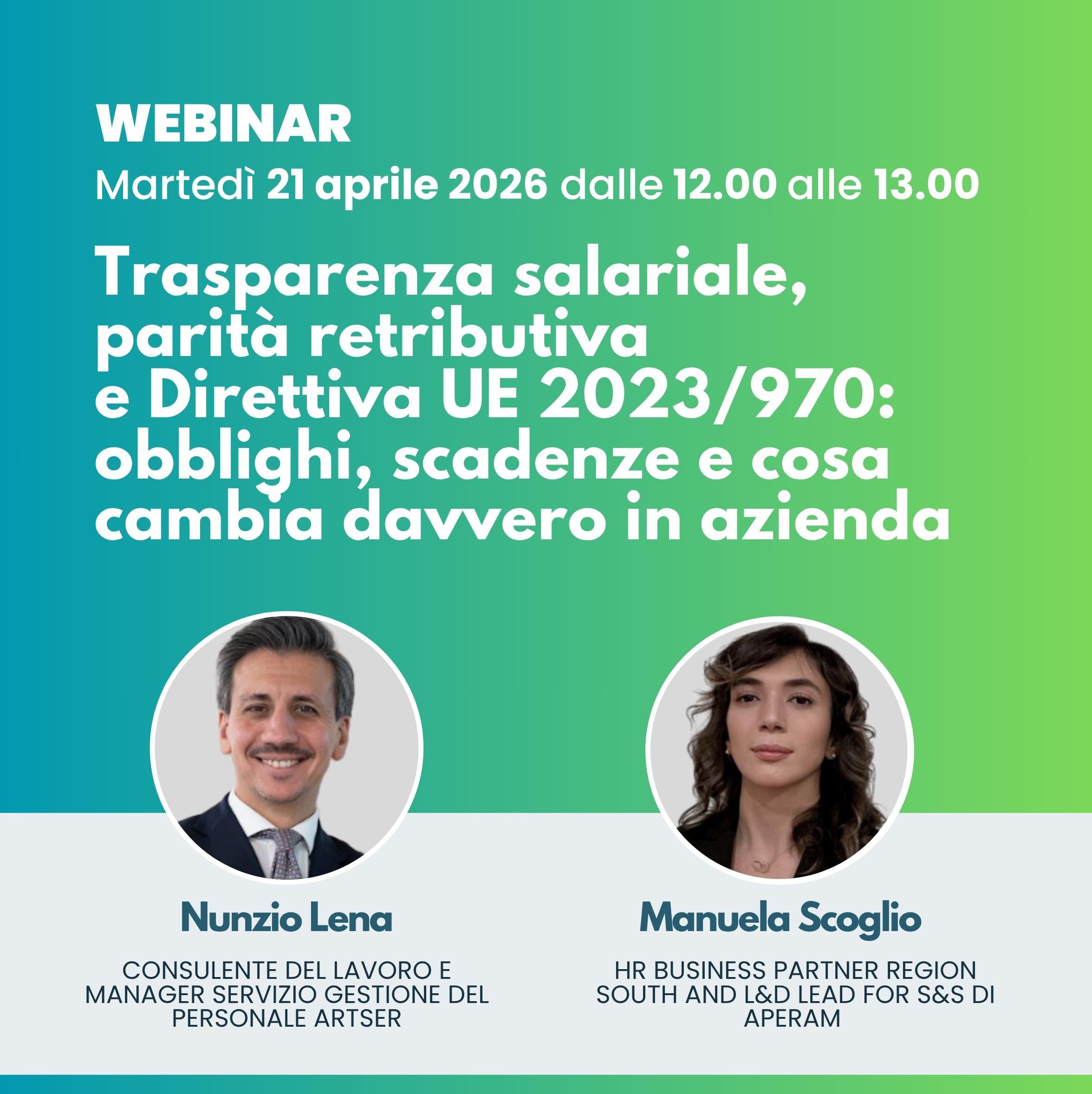 Trasparenza salariale, parità retributiva e Direttiva UE 2023/970  Obblighi, scadenze e cosa cambia davvero in azienda